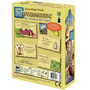 Carcassonne Expansion 3 Princess and Dragon Back Of Box