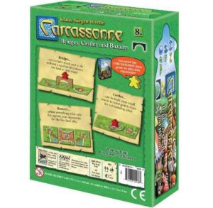 Carcassonne Expansion 8 Bridges Castles and Bazaars Back Of Box