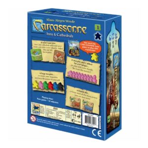 Carcassonne Expansion 1 Inns & Cathedrals Back Of Box