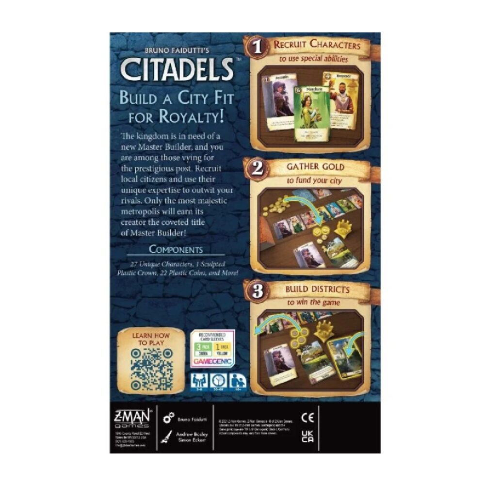 Citadels - Revised Edition Back Of Box