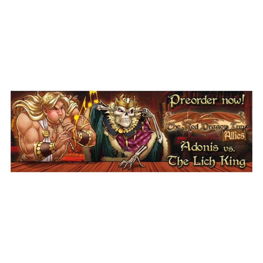 Red Dragon Inn Allies Adonis vs the Lick King Expansion Front of Pack