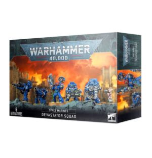 Image of the Space Marines Devastator Squad product box.