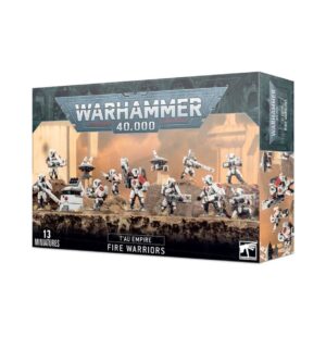 Image of T'au Empire Fire Warriors kit with components.