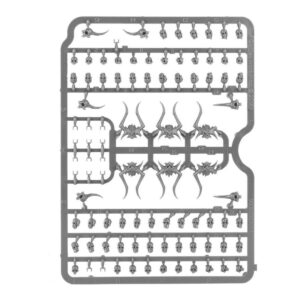 Sprue of human and daemon skulls from the Citadel Skulls set