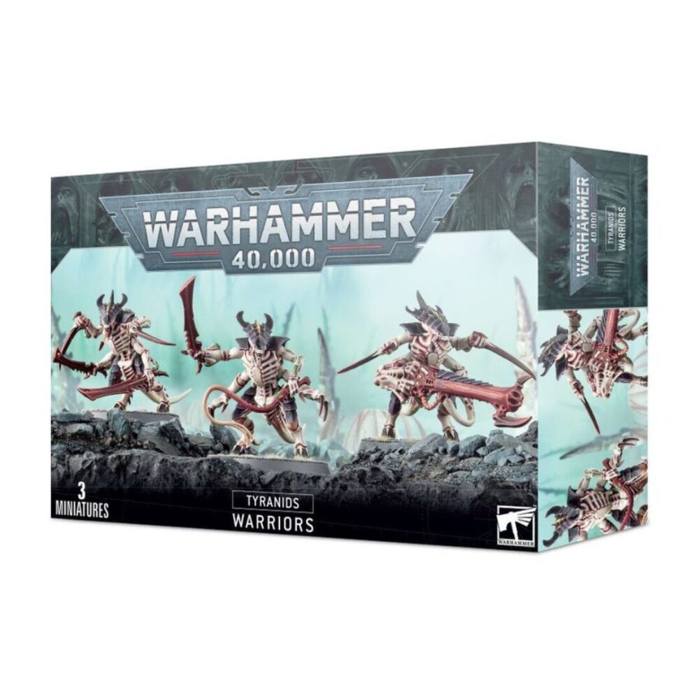 Image of Tyranids: Warriors box, showcasing versatile bioforms equipped with a variety of bio-weapons