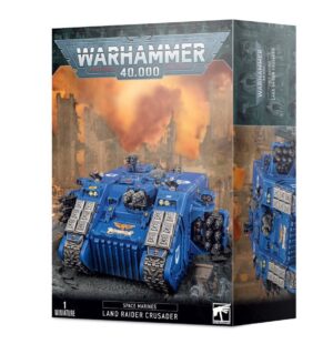 Image of the Space Marines Land Raider Crusader model kit.