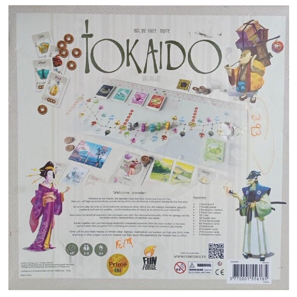 Tokaido Main Game 5th Edition Back Of Box