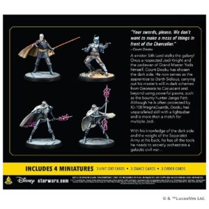 Star wars Shatterpoint Count Dooku Squad Pack back of box