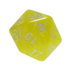 Dice Pearl Bright Yellow Dice D20 x1