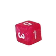 Dice Glitter Dark Pink Dice D6 x1