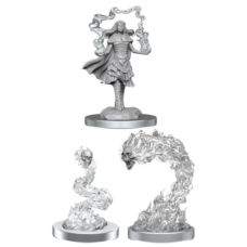 D&D Nolzur's Unpainted Miniatures Dark Spellcaster & Flameskulls WZK90650