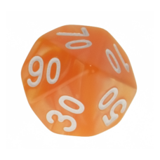 Dice Pearl Orange Dice D10 TENS x1