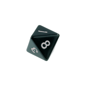 Dice Opaque Black Dice D8 x1