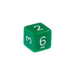 Dice Opaque Green Dice D6 x1 Image3