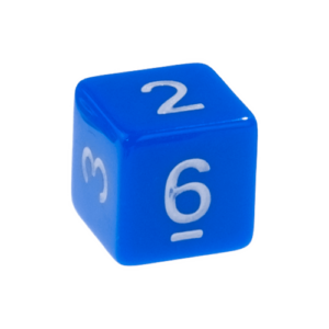 Dice Opaque Blue Dice D6 x1