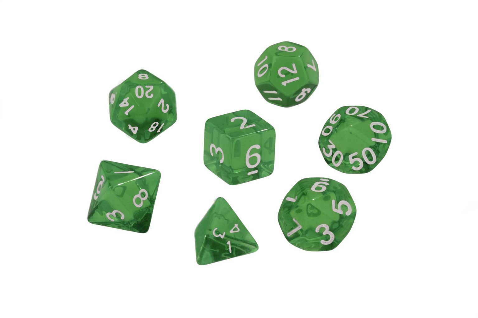 Dice Translucent Green Dice D4 x1 Image3