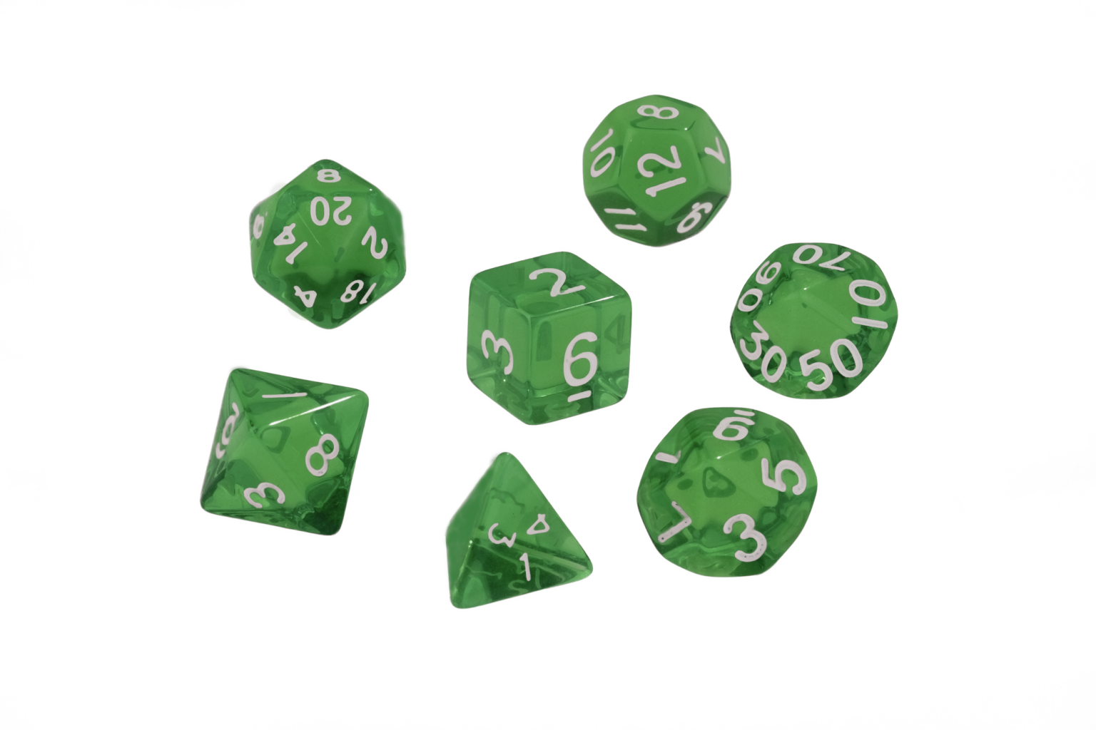 Dice Translucent Green Dice D4 x1 Image4