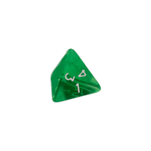 Dice Translucent Green Dice D4 x1