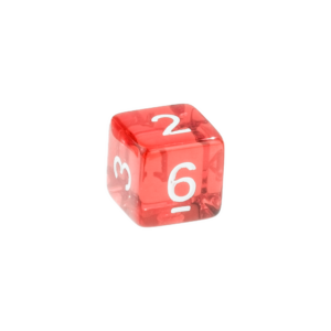 Dice Translucent Red Dice D6 x1