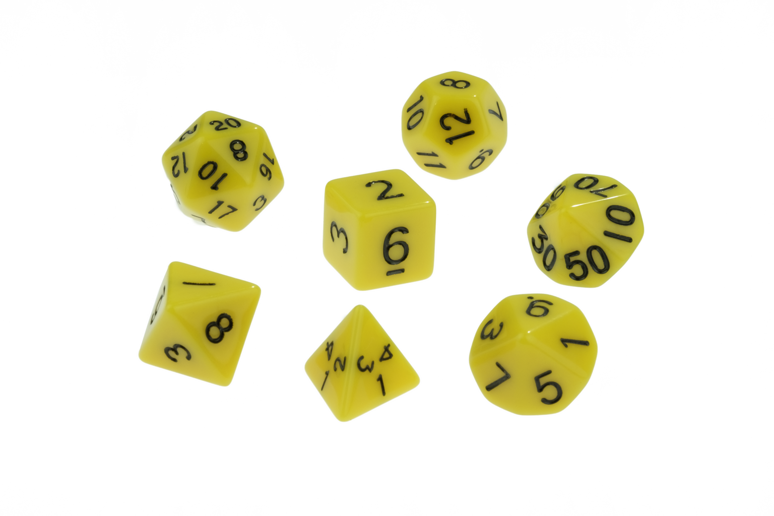 Dice Opaque Yellow Dice D8 x1 Image2