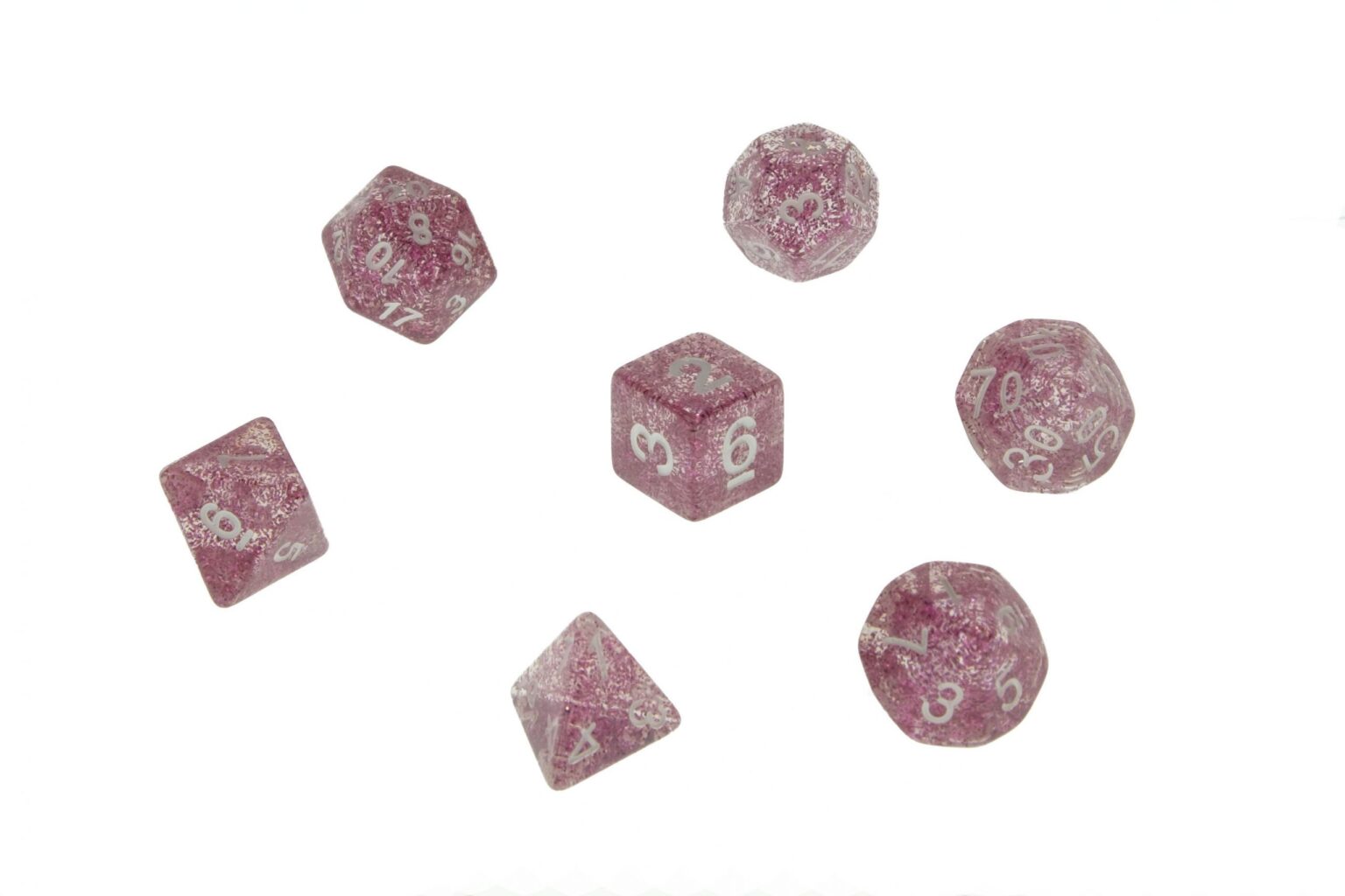 Dice Glitter Pink Dice D12 x1 Image2