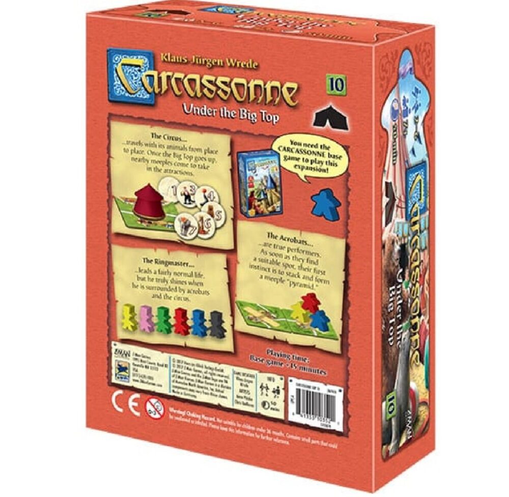 Carcassonne Expansion 10 Under the Big Top Back of Box