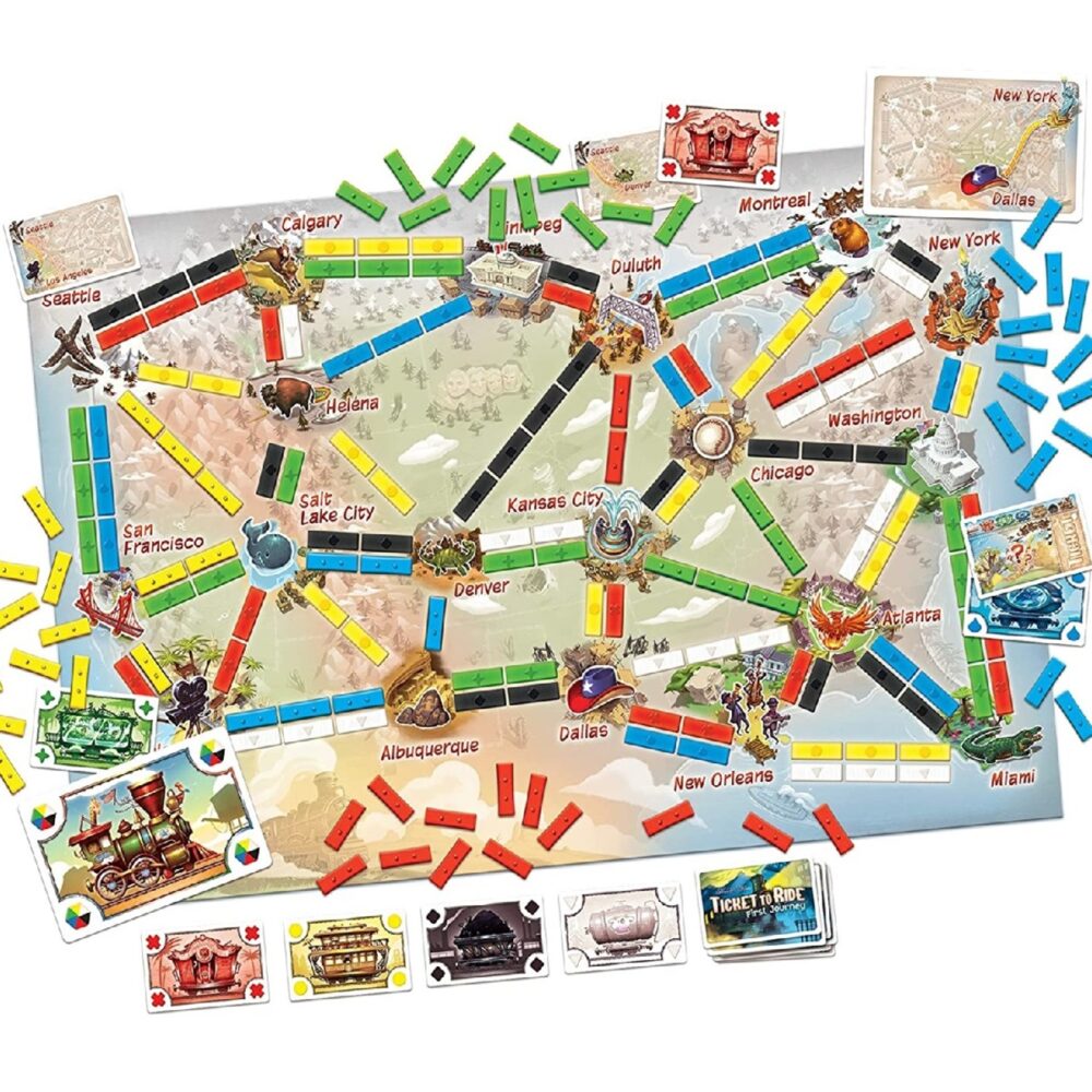 Ticket To Ride First Journey Game Layout