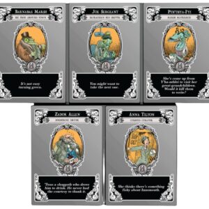 Image of the Cthulhu Gloom cards featuring its eerie Lovecraftian artwork.