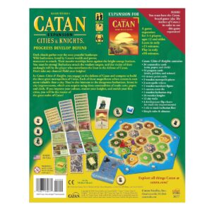 Catan Cities and Knights Expansion Back Of Box