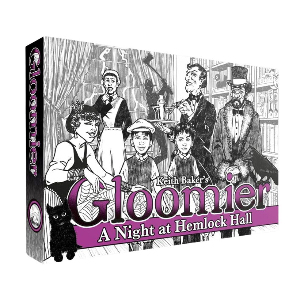 Image of the Gloomier: A Night at Hemlock Hall game box featuring its gothic artwork.