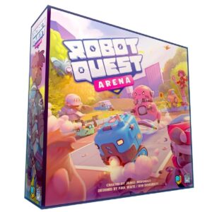 Robot Quest Arena Board Game Robot Front Of Box