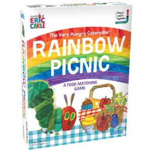 The Very Hungry Caterpillar Rainbow Picnic game box with colorful design and iconic caterpillar character.