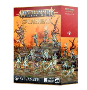 Image of the Spearhead: Sylvaneth product box containing various Sylvaneth miniatures.