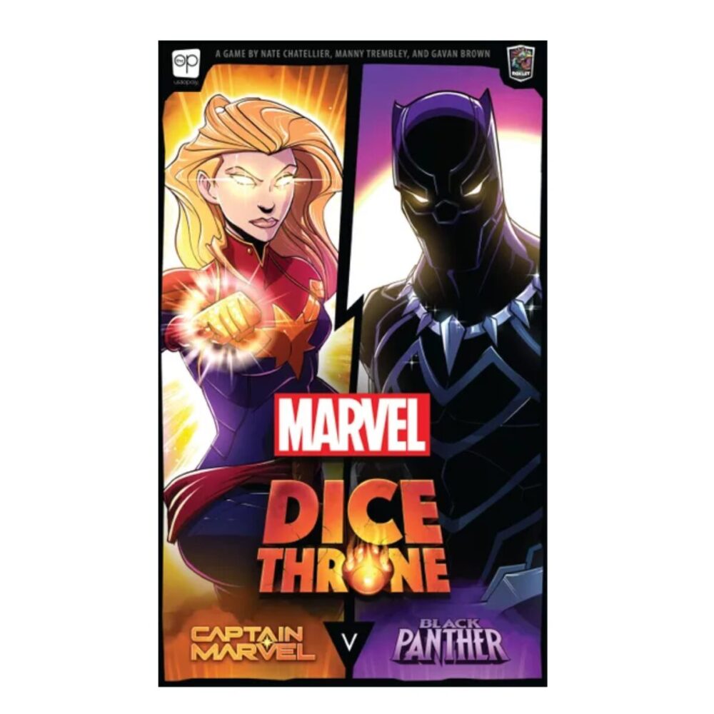 Marvel Throne 2 hero Box Captain marvel vs Black Panther Front of Pack