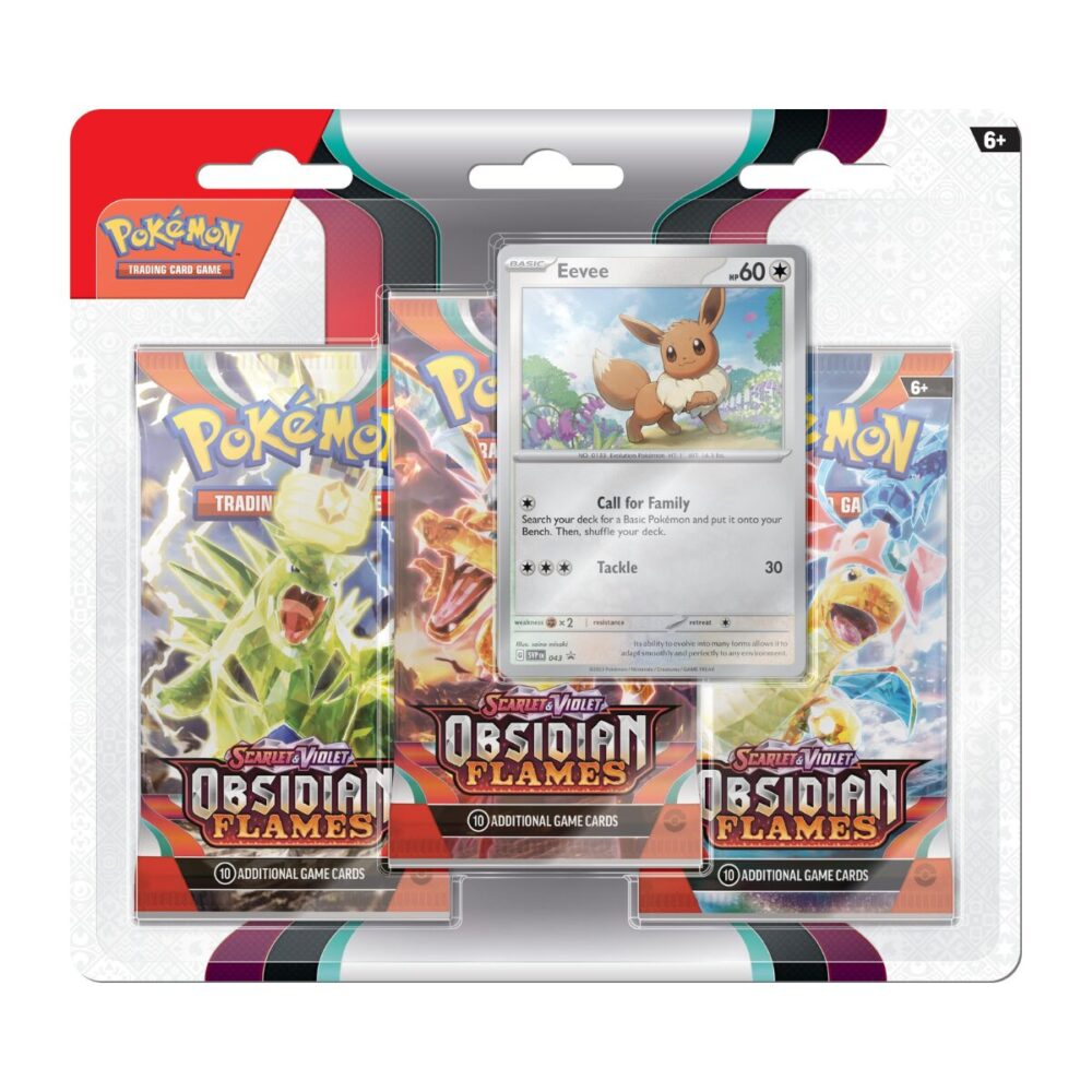 Obsidian Flames Eevee - 3 Pack Blister