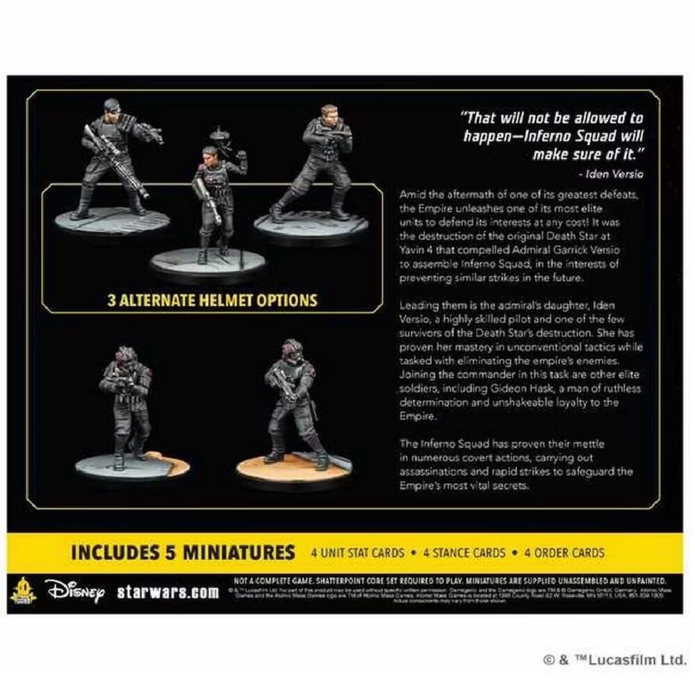 Star wars Shatterpoint Today The Rebellion Dies Squad Pack Back