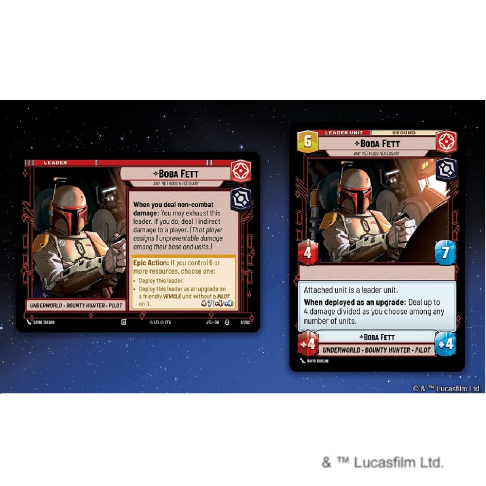 Boba Fett Leader card SWU