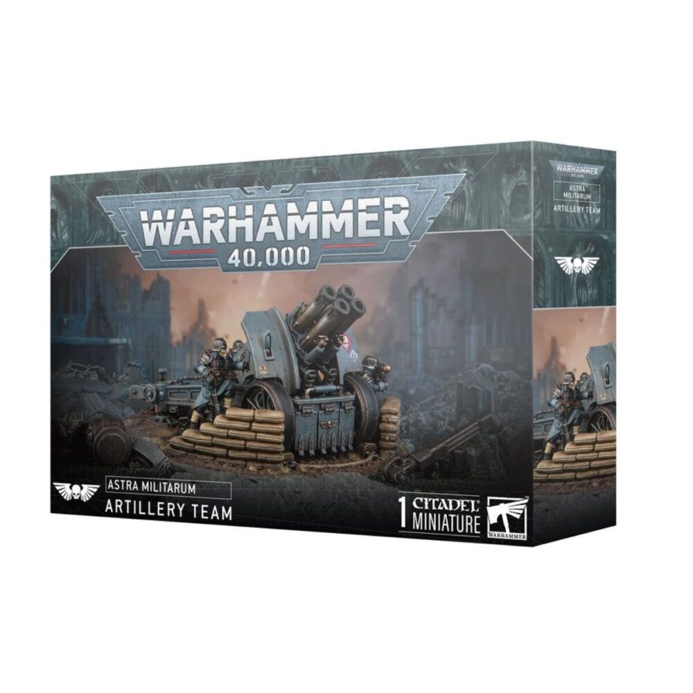 Astra Militarum Krieg Artillery Team box showcasing a powerful long-range support unit