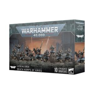 Death Korps of Krieg box featuring elite Astra Militarum trench warfare soldiers